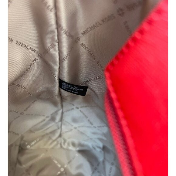 Michael Kors Tote Large Saffiano Leather Jet Set Travel Bag Flame - Picture 8 of 9